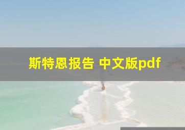 斯特恩报告 中文版pdf